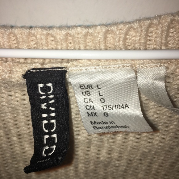 Oversized cropped white sweater - Picture 4 of 4